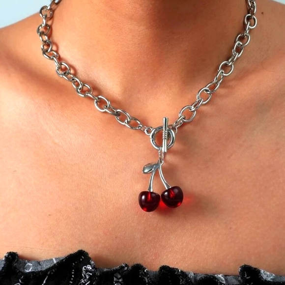 Jewelry - RED CHERRY NECKLACE (New)